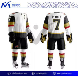 Ensemble d'uniformes de hockey sur glace personnalisés pour hommes avec logo de l'équipe imprimé ou brodé Maillot et pantalon à séchage rapide Vêtements de sport ODM pour match - Product Image 2