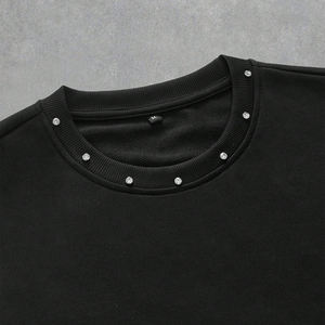 เสื้อยืดผู้ชายคุณภาพพรีเมียมขายส่ง ผ้าฝ้าย 100% ประดับคริสตัล ระบายอากาศได้ดี ผ้าถัก ปรับแต่งได้ สวมใส่สบายๆ - Product Image 4