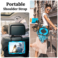 Étui de tablette robuste antichoc en silicone PC avec protection à 360° °   Sangle de transport rotative pour iPad Mini 6 7 9.7 10.2 10e génération A16 12e génération Air Pro 11 13