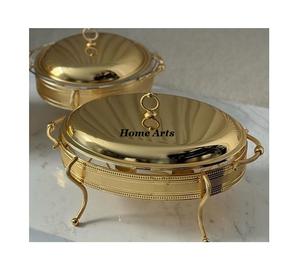 Plato de frotamiento con forma y tamaño personalizados, diseño clásico, acero inoxidable, Color dorado, plato de frotamiento para buffet de comida - Product Image 1