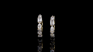 Elegant Multishape Lab Diamond <b>Hoop</b> <b>Earrings</b> and Lightweight Daily Wear Jewelry - Product Image 3