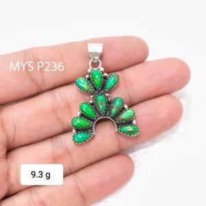 Meilleure qualité en argent Sterling 925 Vintage bijoux fins longueur personnalisée collier pierre naturelle poire coupe Turquoise pierre précieuse bohème - Product Image 1