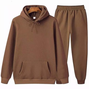 Ensemble de survêtement sportif hiver 2026 : sweat à capuche et pantalon, manches longues, décontracté, 100 % coton molletonné, personnalisable avec logo - Product Image 6