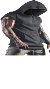 Knitted Sleeveless Training <b>Hoodie</b> Vest Mesh Fabric Gym tank Male Sporty <b>Running</b> Singlet - Product Image 3