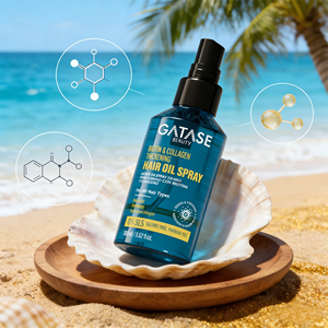 Sérum Huile Capillaire Naturelle Gatase pour la Croissance des Cheveux, à la Biotine et au Collagène, Soin Traitant pour Cheveux Abîmés, Anti-Frisottis et Brillance - Product Image 1