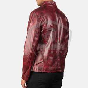 Veste en cuir de vache véritable originale de haute qualité, streetwear pour hommes, broderie classique, mode, usage extérieur, col montant, hiver - Product Image 2