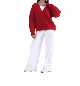 Nouveauté - Cardigan décontracté pour femme - Col en V - Polyester/coton - Respirant - Style vintage - Toutes saisons - Manches longues - Product Image 4