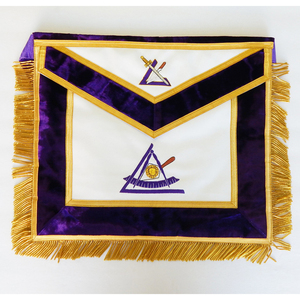 NUEVO MASONIC RSM PAST THRICE ILLUSTRIOUS MASTER DELANTAL PÚRPURA HSE - Product Image 6
