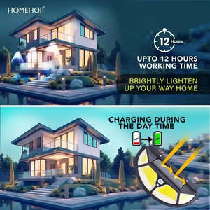 Đổi mới năng lượng mặt trời LED cảm biến chuyển động đèn tường cho nhà đường lái xe & trước hiên không thấm nước không dây ngoài trời đèn tường - Product Image 6