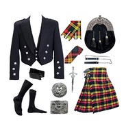 Ensemble kilt écossais Prince Charlie pour hommes 10 pièces ensemble kilt traditionnel Highland Tartan fait à la main formel mariage et tenue de soirée