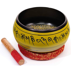 Cuenco tibetano de diseño personalizado hecho a mano indio para Yoga, meditación, sonido, curación, oración religiosa, cuencos de canto grabados - Product Image 4