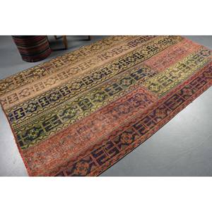 Alfombra de lana de área grande de estilo clásico turco Vintage 5,3x8,9 pies Beige Patchwork rectángulo patrón látex respaldo 10mm alfombra de habitación - Product Image 2