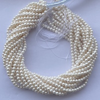 Perles de culture d'eau douce naturelles blanches de 5 mm et 6 mm, qualité AAA, certifiées IGI, coupées lisses, pour la confection de bijoux