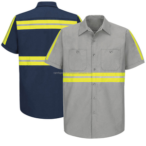 Custom Cotton Mechanic Work <b>Shirt</b> | Men's Short Sleeve Industrial Uniform Anti-shrink | Auto Repair Shop Workwear | ODM | Custom - Product Image 4