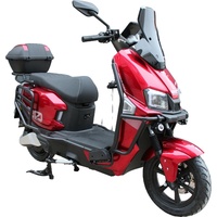 Moto de tourisme 1500W 72V20Ah avec pneus de 12 pouces, 60 km/h, équilibre entre puissance et confort pour la circulation en ville, rouge