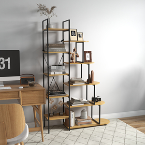 HOMCOM-Estantería de estilo industrial de 10 niveles en aglomerado y acero, 111,5x32x170 cm - Product Image 2