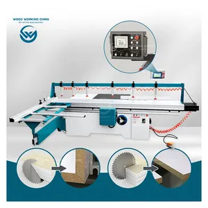 HZ507 mesin gergaji meja bundar Panel, untuk memotong kayu, gergaji meja geser 1600mm 3200mm 10 "12" inci
