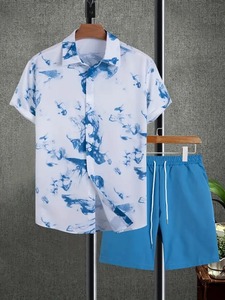 Ensemble court pour homme de haute qualité, coton respirant, nouveau, décontracté, ensemble de shorts, manches courtes, couleur unie, marque unique, ensemble court pour homme - Product Image 4