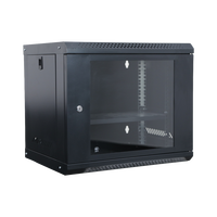 Armoire de serveur de centre de données murale 9U 19 pouces avec porte en verre trempé, équipement réseau, charge statique 1000 kg, en stock