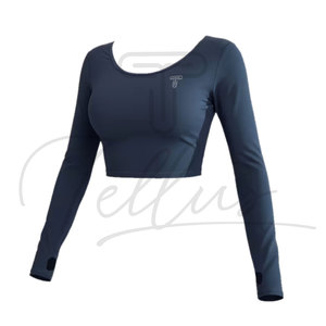 Top Corto de Punto Informal para Mujer, Diseño Personalizado, Precio al por Mayor, Nuevo Estilo 2025, Tejido Transpirable, Logotipo Frontal - Product Image 2