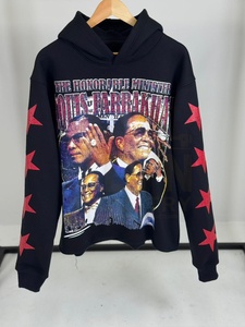 Mode Vintage sérigraphié Hoodies pour hommes poids lourd coton acide lavage Streetwear hiver pull imprimé Hoodies - Product Image 5