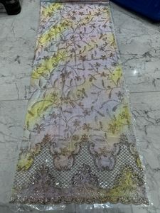 Tissu jacquard en soie 100% premium avec perles faites à la main, matériau de luxe pour les saris, les lehengas, les robes, la mode nuptiale 2025 - Product Image 5