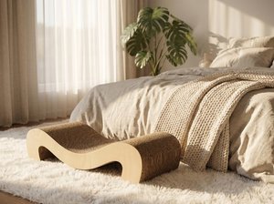 Griffoir pour chat de luxe Amistar de haute qualité, double face, classique, Elite Harmony avec herbe à chat, emballé en carton sécurisé pour chats - Product Image 4