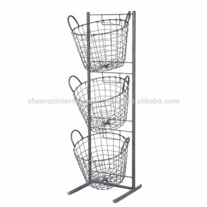 3-Tier Countertop Metal Fruit <b>Vegetable</b> Basket Holder Iron Household Organizer Decorative Bowl <b>Stand</b> Kitchen Home Storage basket - Product Image 3