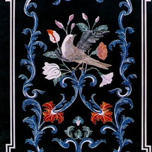 Table de chevet en marbre vert avec incrustation de nacre, modèle de fleur artisanal personnalisé, art populaire indien, travail en pierre, pour la Saint-Valentin - Product Image 3