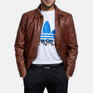 New Design <b>Men's</b> Leather <b>Jacket</b> Stand Collar High Street Style <b>Waterproof</b> Winter Fashion - Product Image 6