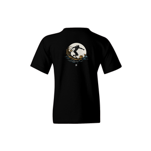 Shades Running Boy # T-shirt vintage en coton épais délavé à l'acide pour jeunes, 200 grammes, motif uni, logo de marque célèbre, tissu jersey - Product Image 5