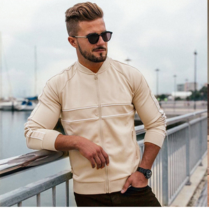 Conception personnalisée de vêtements de sport pour hommes, col ras du cou, fermeture éclair, sweat-shirt, pantalon de survêtement de baseball, jogging, service OEM - Product Image 2