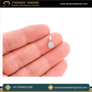 Vente chaude 14K Or Massif 0.75 CTS Cluster Moissanite Diamant Pendentif Personnalisé Bijoux De Luxe Cadeau pour les Femmes pièce de diamant unique - Product Image 5