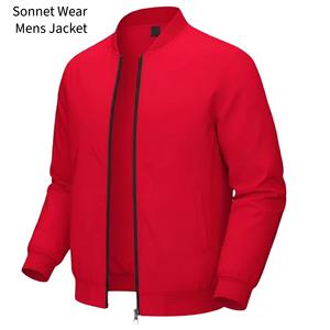 Veste de survêtement légère pour homme avec fermeture éclair intégrale et col montant, douce et respirante - Product Image 5
