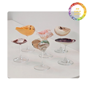 Copa de vino Scallop y Turbo Shell hecha en Vietnam | Regalo de artículo único y decoración del hogar - Product Image 3