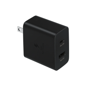 Adaptateur secteur double 35W officiel Samsung (TA220) avec fonctions USB-C et USB-A QC3.0, 5V/3A 20V, chargeur de téléphone portable ignifuge - Product Image 1