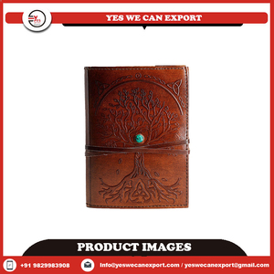 Diario de cuero con borde de cubierta antiguo estilo espiral de Venta caliente con papel Vintage bordado y cierre de bloqueo, diario al mejor precio - Product Image 2