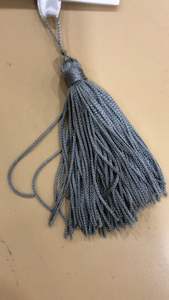 Glands de couleur gris faits sur mesure, avec des fils de coton, de rayonne et de viscose, couleurs teintées personnalisées, pour textile domestique, 1 pièce - Product Image 2