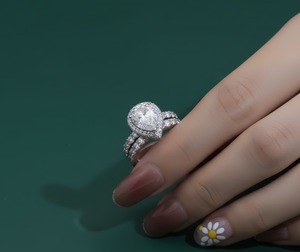 Aniva Jewels Luxury Design White <b>Gold</b> <b>14K</b> Pear Cut Lab Diamond IGI Certified Wedding Engagement <b>Ring</b> for Women and Gifts - Product Image 2