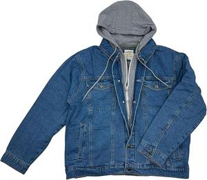 Veste en jean délavé doublée polaire pour homme Offre de réduction - Product Image 1
