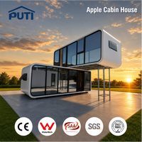 Cabine modulaire préfabriquée Apple Pod de 20 pieds, structure en acier galvanisé, résistance sismique de 8 magnitudes, chambre de villégiature portable