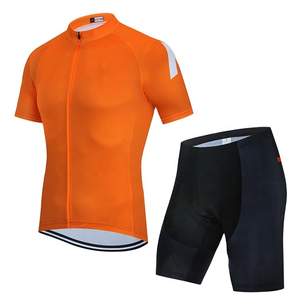 Ensemble de vêtements de cyclisme respirant personnalisé de qualité supérieure, maillot et short, fabrication OEM directe, vêtements de vélo de haute qualité, 100% polyester - Product Image 5