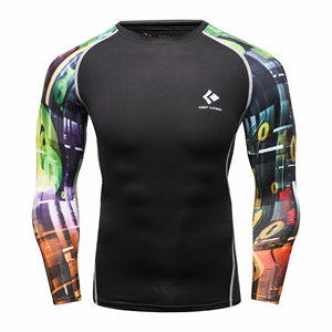 Rashguard de BJJ imprimé haute qualité pour hommes, matière Spandex/Polyester, impression numérique, meilleure qualité. - Product Image 6