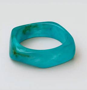 Brazaletes de resina Unisex de moda ondulada, accesorio de pulsera de resina brillante de forma redonda de diseño propio, estilo bohemio para mujeres y hombres - Product Image 5