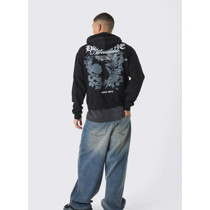 Sweat à capuche lourd et surdimensionné personnalisé avec un design de couleur unie sweat à capuche de base de haute qualité pour hommes grande taille avec option logo - Product Image 5