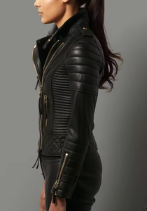 Chaqueta de Cuero para Mujer, Fabricante Mayorista, Chaqueta de Cuero para Mujer en Color Sólido - Product Image 2