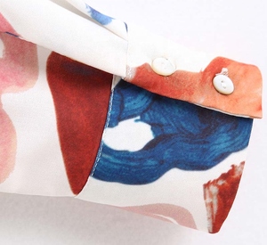 Venta al por mayor Camisas de mujer sostenibles con tela cómoda cuello vuelto manga larga diseño personalizado Oem Odm Factory Direct - Product Image 5