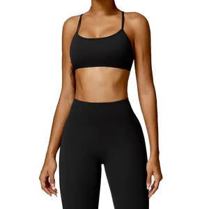 Fourniture de ensembles de leggings et de soutien-gorge de sport respirants personnalisés, vêtements de sport actifs, ensembles de yoga pour femmes - Product Image 1