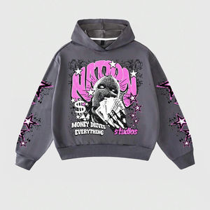 Sudadera con Capucha Estampada con Diseño Personalizado DTG para Hombre, Sudadera Casual de Punto con Bordado Estampado DTG Personalizado al por Mayor - Product Image 1