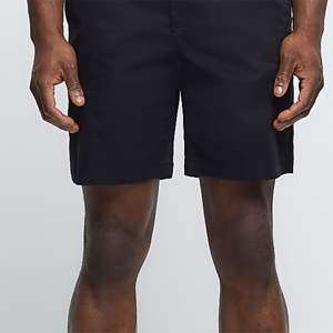 Cinturón con bolsillos laterales y cierre de cremallera, botones, 98% algodón, 2% elastano, negro, pantalones cortos ajustados, Chino - Product Image 6